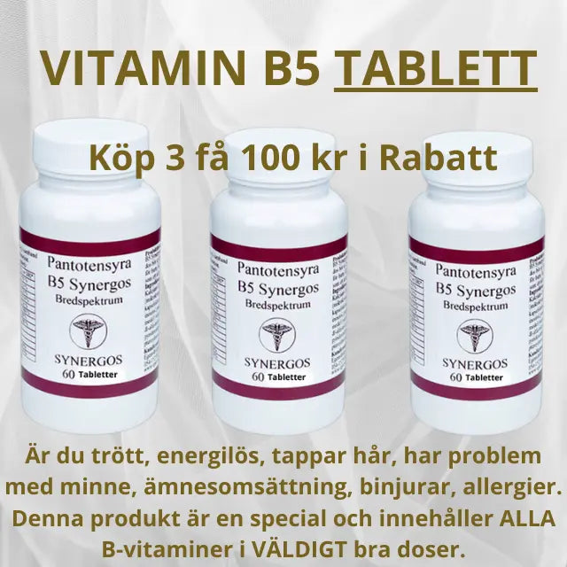 B5 vitamincomplex -Köp 3 få 100kr rabatt