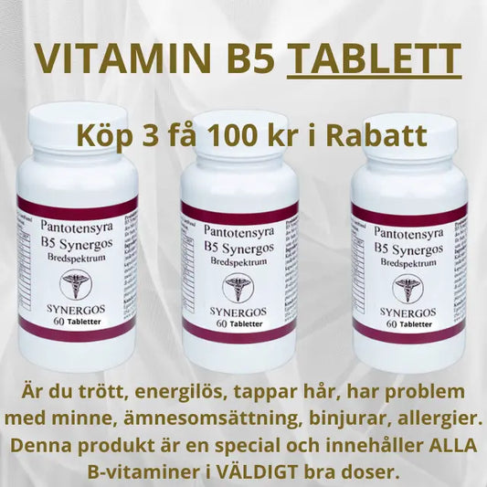 B5 vitamincomplex -Köp 3 få 100kr rabatt