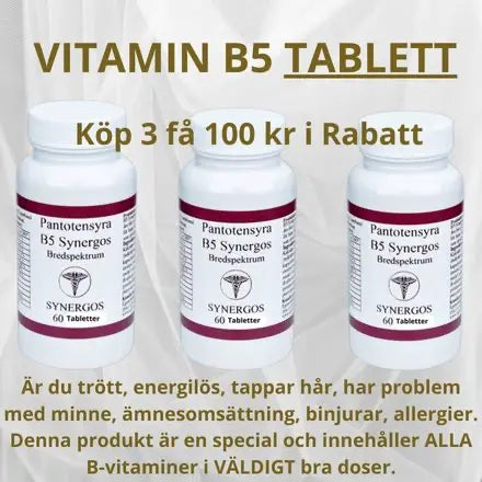 B5 vitamincomplex -Köp 3 få 100kr rabatt